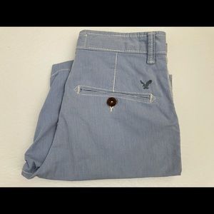 Shorts by American Eagle, 29W, blue pinstripes
